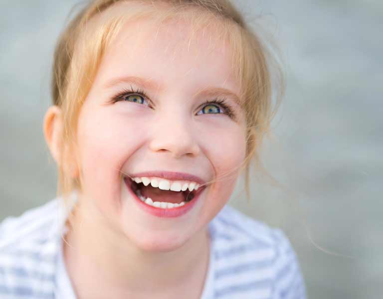 Beautiful little girl with healthy gums in Stafford, VA