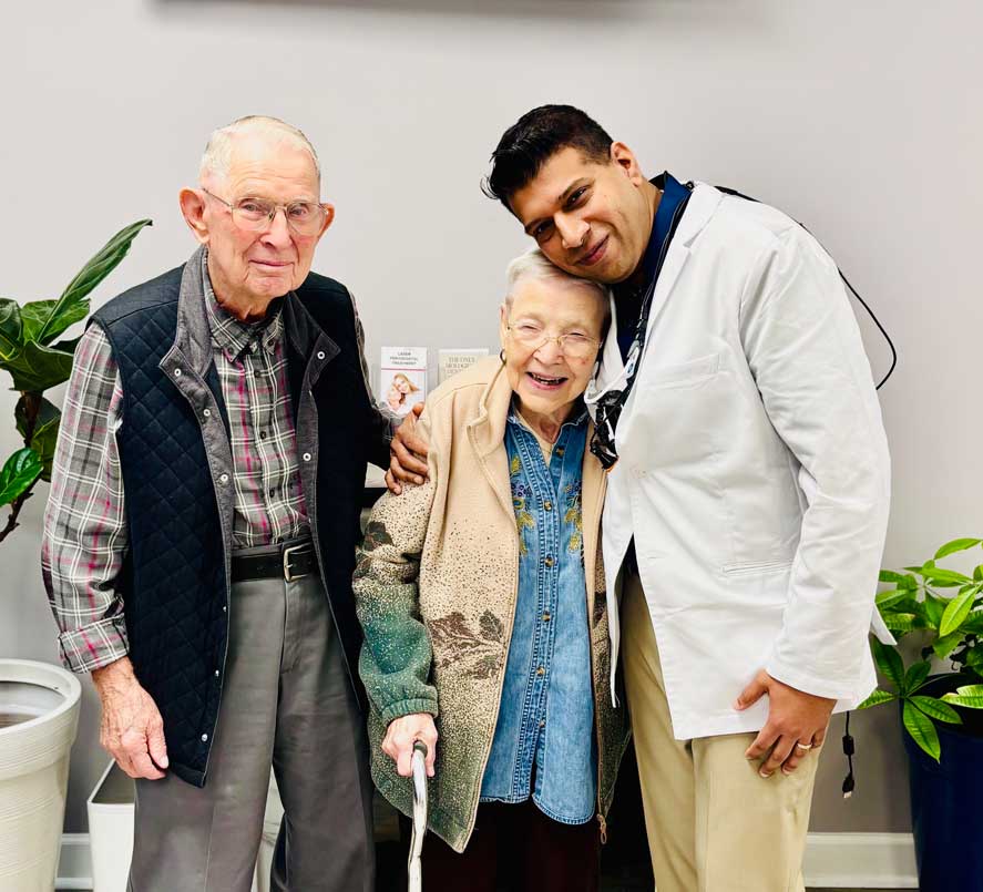 Dr. Sachin Karande with a patient
