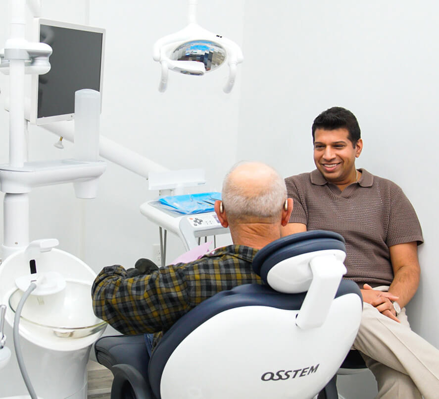 Dr. Sachin Karande with a patient
